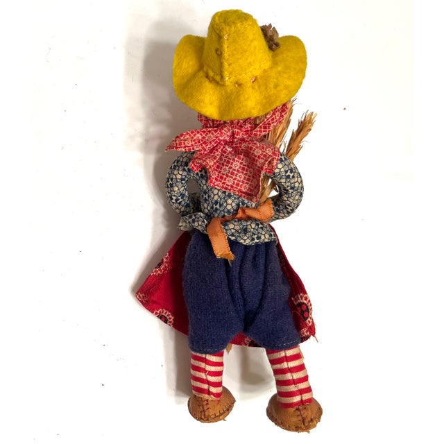 Vintage Hand-Crafted 1950s Mascotes De Maria Helena Felt Folk Doll Trio For Sale - Image 14 of 16
