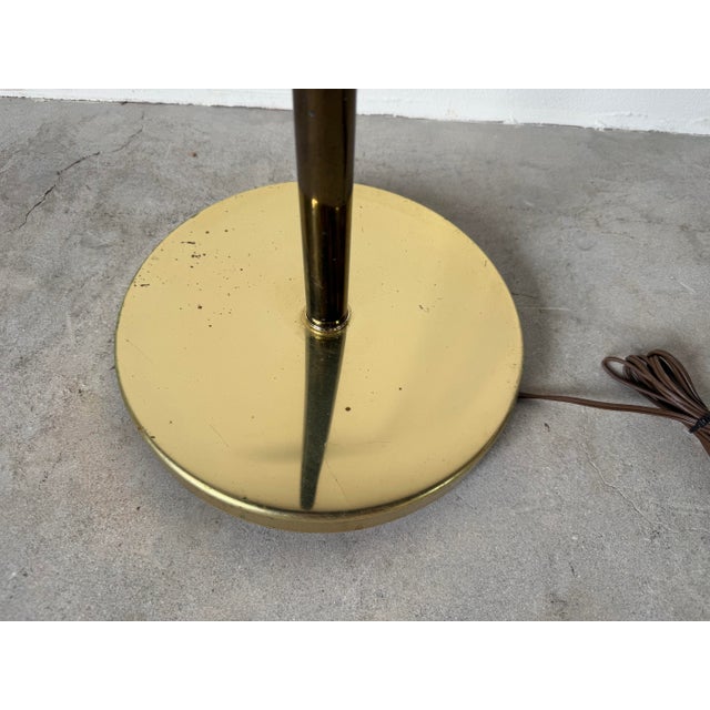 Vintage Hollywood Regency Brass Shell Shade Floor Lamp For Sale In Miami - Image 6 of 12