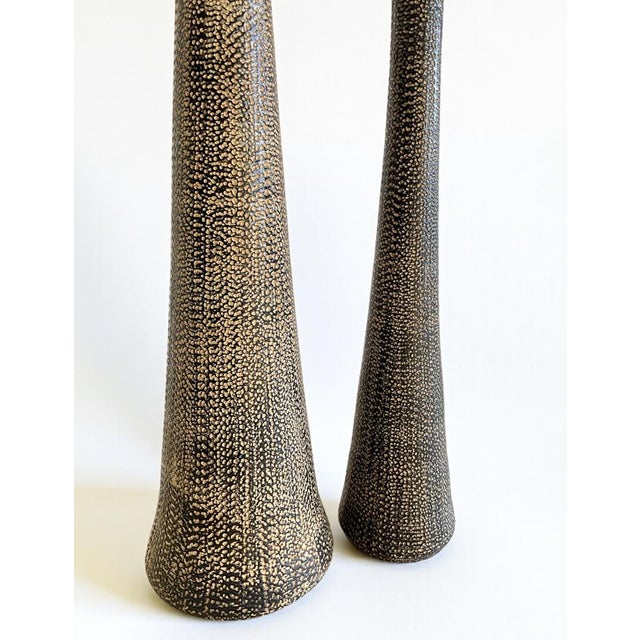 Mid-Century Modern Brutalist Art Ceramic Vase from Gunther Lambert, 1960s, Set of 2 For Sale - Image 9 of 12