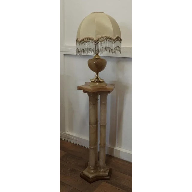 Italian Marble Column Lamp Set, 1950s, Set of 2 For Sale - Image 11 of 11
