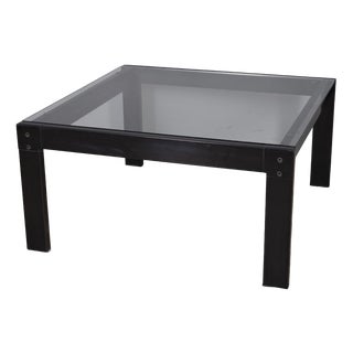 Vintage Glass Coffee Table !Sanmarco Model by Gae Aulenti for Zanotta, 1970s For Sale