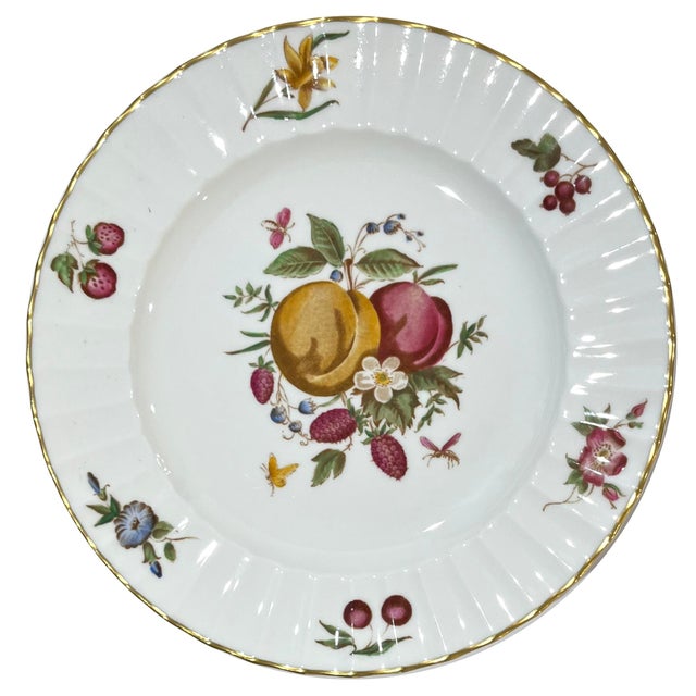 Ceramic 1960's Royal Worcester Bone China Delecta Ribbed Warmstry Salad Plates - Set of Four For Sale - Image 7 of 8