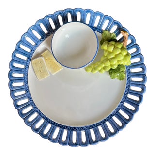 Tromp l'Oiel Cheese and Grapes Platter-the Mane Lion-Italy For Sale