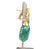 Elegant 21st Century 18K Yellow Gold Emerald and Diamond Drop Earrings. This exquisite pair of earrings is crafted in 18k...