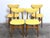 Set of 4 1960s Scandinavian design chairs. The chairs are made in Italy, with a beech wood frame, curved plywood seat and...