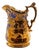 19th Century Gold Stone Porcelain Jug with Ballerina Reliefs For Sale