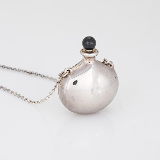 Elsa Peretti & Tiffany & Co. Tiffany & Co Round Bottle Pendant 28" Necklace Sterling Silver Elsa Peretti For Sale - Image 4 of 5