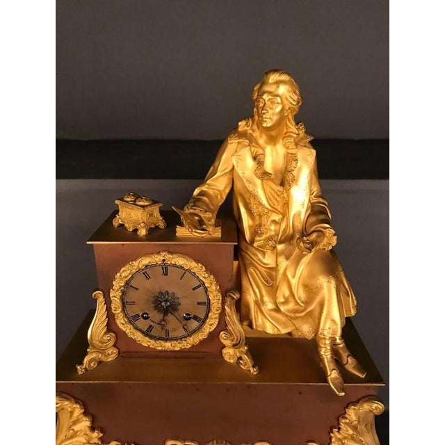 Very fine pendula, circa 1870 Fire-gilded brass clock Clock is from cherviet Napoleon 3 The movement must be checked for...