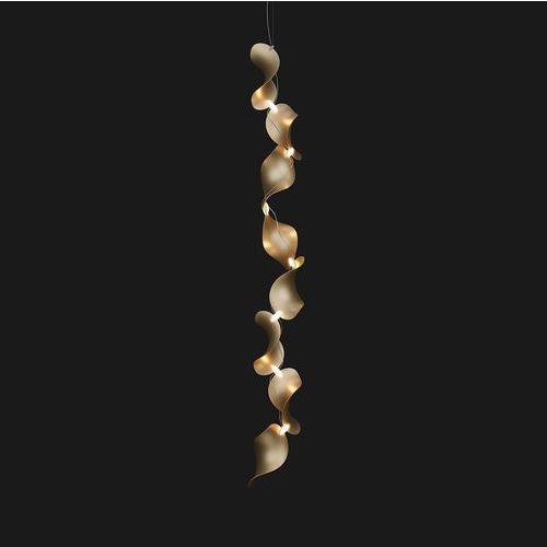 Contemporary Dune 8 Vertical Line Chandelier in Silver Anodized Aluminum by Moss Objects For Sale - Image 3 of 18