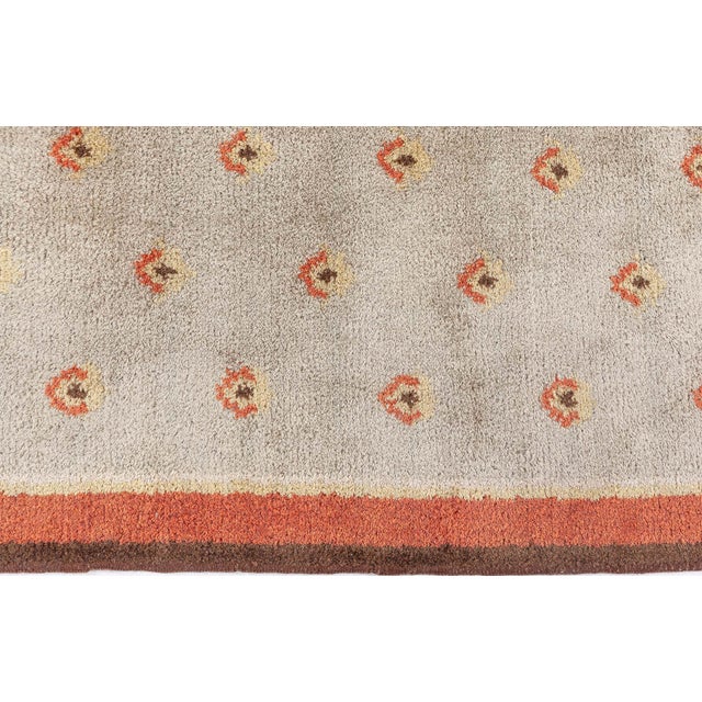 Vintage Finnish Hand-Knotted Wool Pile Rug, Doris Leslie Blau For Sale - Image 4 of 7