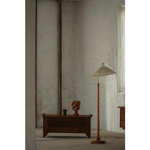 Mid 20th Century Danish Modern Oak Chest with Decorative Relief Carving, 1950s For Sale - Image 16 of 18