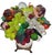 Traditional Vintage Czechoslovakia Frosted Glass Fruit Basket Table Lamp For Sale - Image 3 of 5