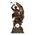 Patinated Bronze Figural Sculpture Clock "Lutte Préhistorique" by Emile Louis For Sale