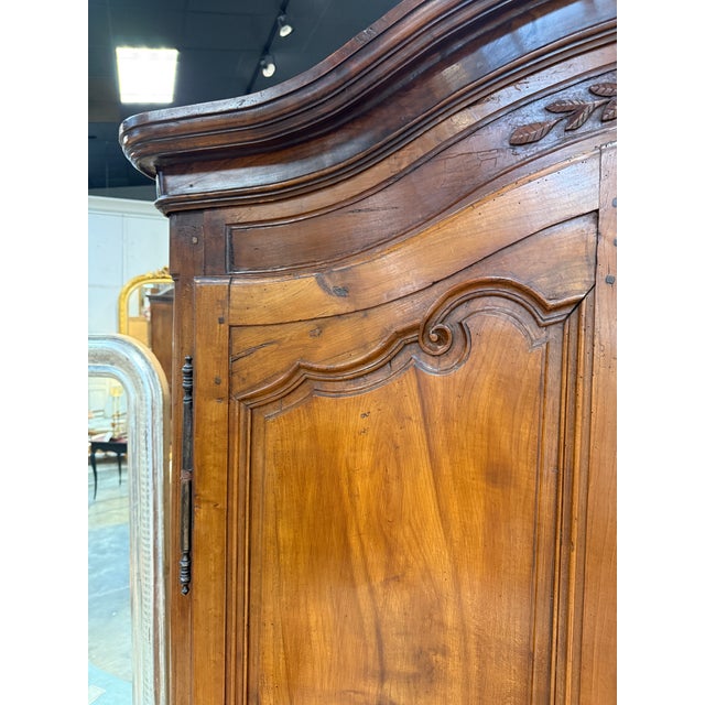 19th Century French Louis XV Armoire With Foliate Carvings, Circa 1850 For Sale - Image 11 of 12