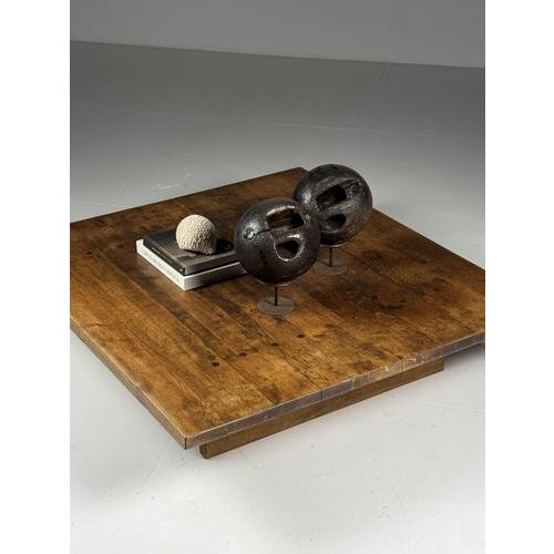 Oak Coffee Table, 1980s For Sale - Image 4 of 14