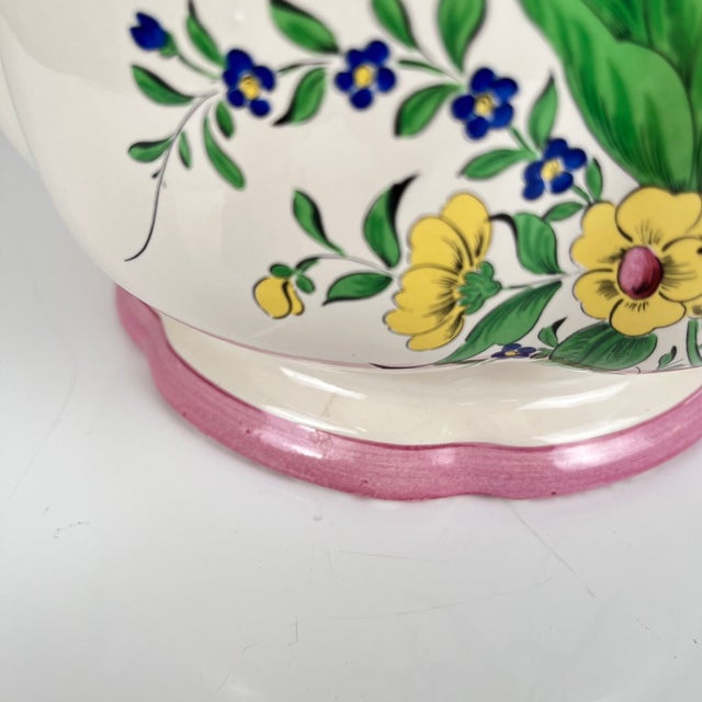 Large Streetlight Model Planter with Pink Pattern from KG Lunéville, 1980s For Sale - Image 6 of 9