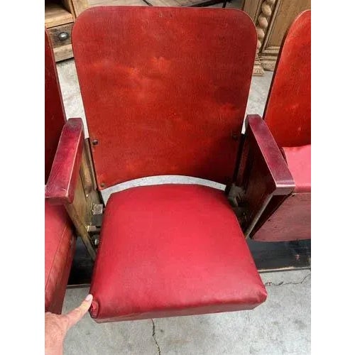 Wood Cinema Seat Bench, 1950s For Sale - Image 7 of 11