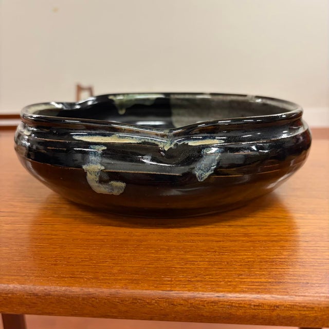 Signed Vintage Japanese Tamba Tachikui Ware Studio Pottery Bowl For Sale - Image 10 of 15