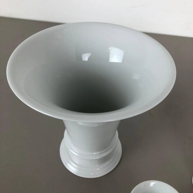 Porcelain Op Art Vase Vase by Fürstenberg Ceramics, Germany, 1970s, Set of 3 For Sale - Image 11 of 18