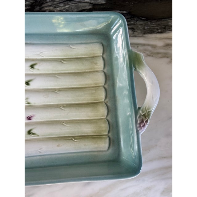 Williams-Sonoma Made in Italy Vintage Asparagus Plate With Handles For Sale - Image 4 of 17