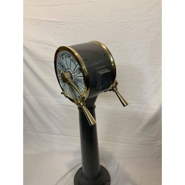 Circa 1945 Engine Order Ships Telegraph For Sale - Image 4 of 12