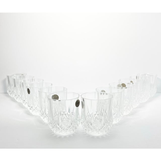 Contemporary Cristal D’Arques Longchamp Set of 12 Crystal Old Fashioned Tumbler Glasses For Sale - Image 3 of 8