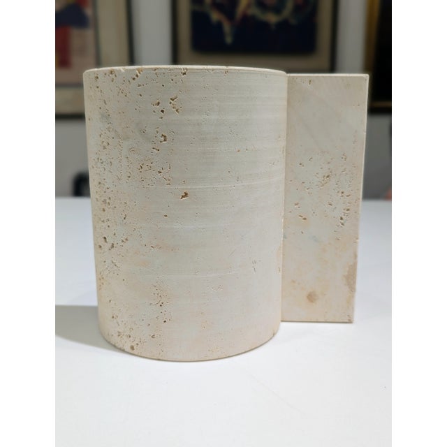 Pair of Italian Travertine Bookends For Sale - Image 4 of 6