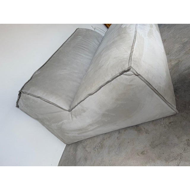 Paola Navone for Baxter “Miami Soft” Italian Leather Loveseat Sofa For Sale - Image 12 of 16