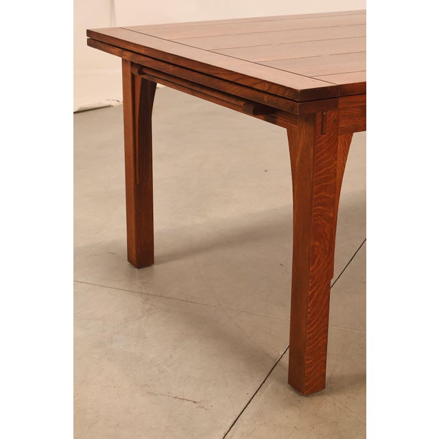 Stickley Mission Collection Oak Extendable Dining Table For Sale - Image 9 of 18