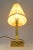 Gold Art Deco Table Lamp with Fabric Shade, Vienna, 1920s For Sale - Image 8 of 12