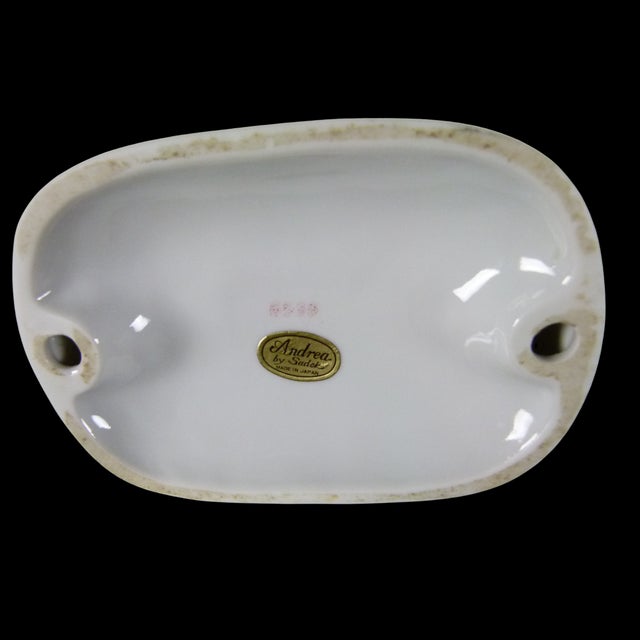 Vintage Andrea by Sadek White Porcelain Elephant Candy Dish | Elephant Lidded Trinket Box | Made in Japan | Foil Sticker For Sale - Image 16 of 16