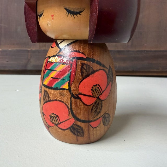Contemporary Vintage Sōsaku Kokeshi Mebae Figurine by Miyashita Hajime, 1980s For Sale - Image 3 of 6