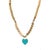 Azure Heartbeat Gold Necklace For Sale - Image 10 of 10