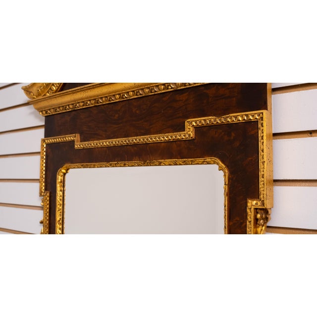 Traditional Italian Georgian Style Walnut & Gold Mirror For Sale - Image 3 of 15