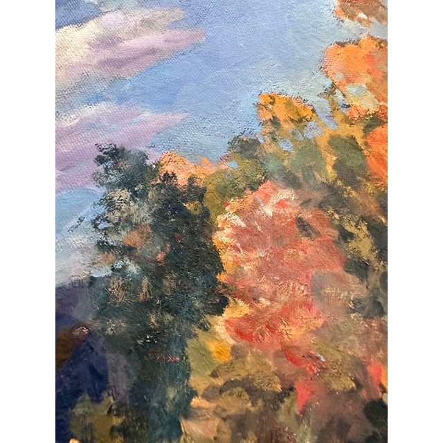 Bright Blue Sky Landscape Painting For Sale - Image 4 of 7