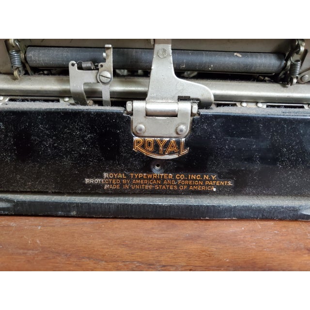 Metal 1927 Early Royal Portable Model P Typewriter For Sale - Image 7 of 18