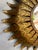 Round Spanish Gilt Metal Sunburst Mirror With Large Radiating Leaves For Sale - Image 10 of 12