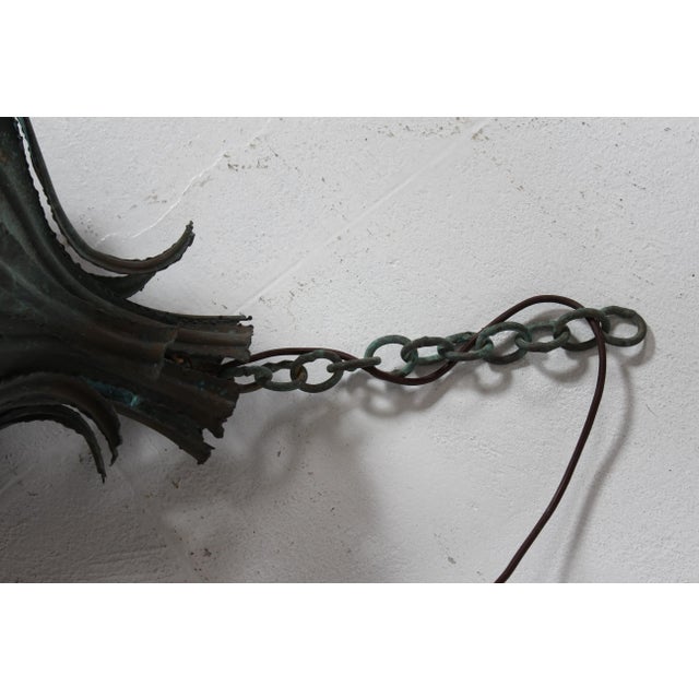 Vintage Danish Brutalist Green Pendant in Brass by Svend Aage Holm Sørensen, 1960s For Sale - Image 11 of 17