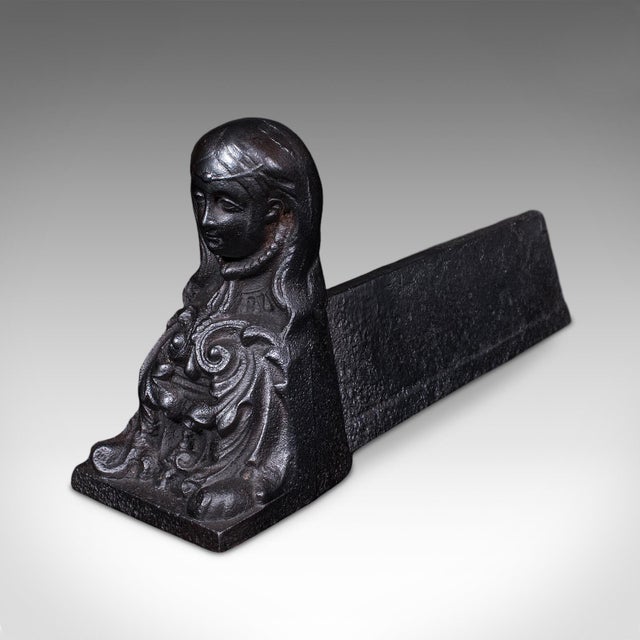 Mid 19th Century Pair of Antique Figural Fireplace Chenets, French, Great Exhibition, Victorian For Sale - Image 5 of 9