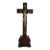 Rare Antique French Tramp Art Standing Crucifix, Hand Carved Folk Art For Sale