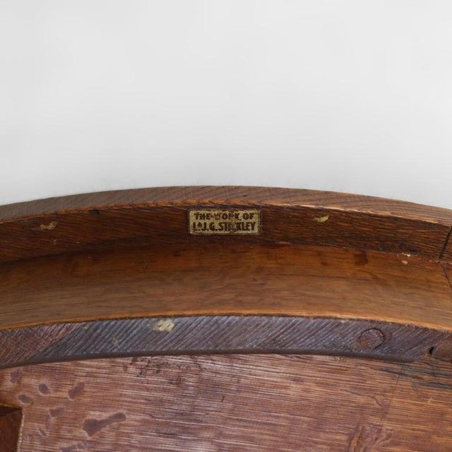 Antique L. J. & G. Stickley Oak Dining Table With Three Leaves Signed C1910 For Sale - Image 12 of 17