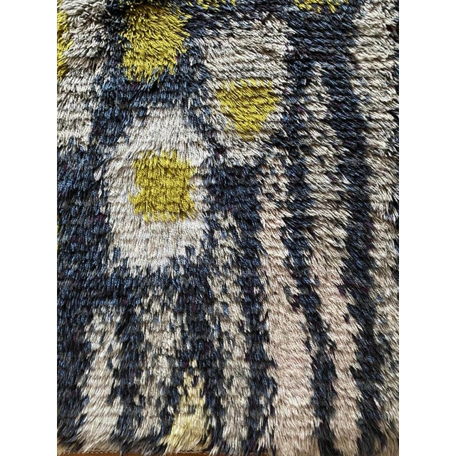 Mid-Century Modern Wool Rya Rug, 1960s For Sale - Image 6 of 18
