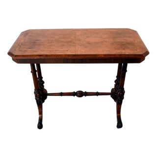 Antique Victorian Writing Table in Walnut, 1880s For Sale