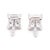 Early 21st Century Ladies 18k White Gold 2.01ct. Princess Cut Diamond Stud Earrings - 2 Pieces For Sale - Image 5 of 8