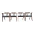 1960s Vintage Mid-Century Modern Knoll Compass Style Dining Chairs - Set of 4 For Sale