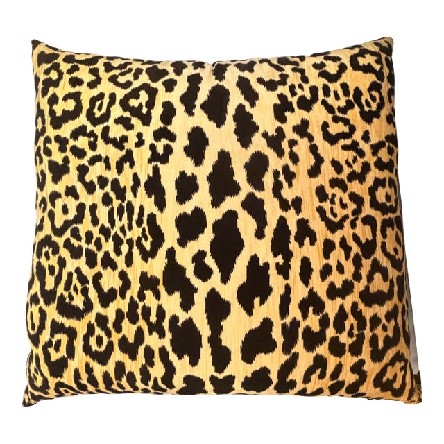 Leopard Print Pillow With New Insert For Sale