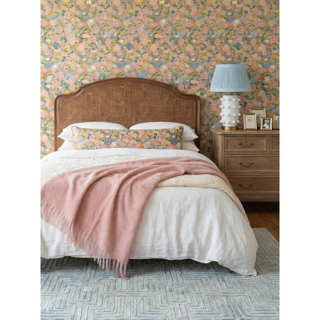The Petunia Meadow Floral Traditional Wallpaper 3 Yard Roll For Sale In Atlanta - Image 6 of 8