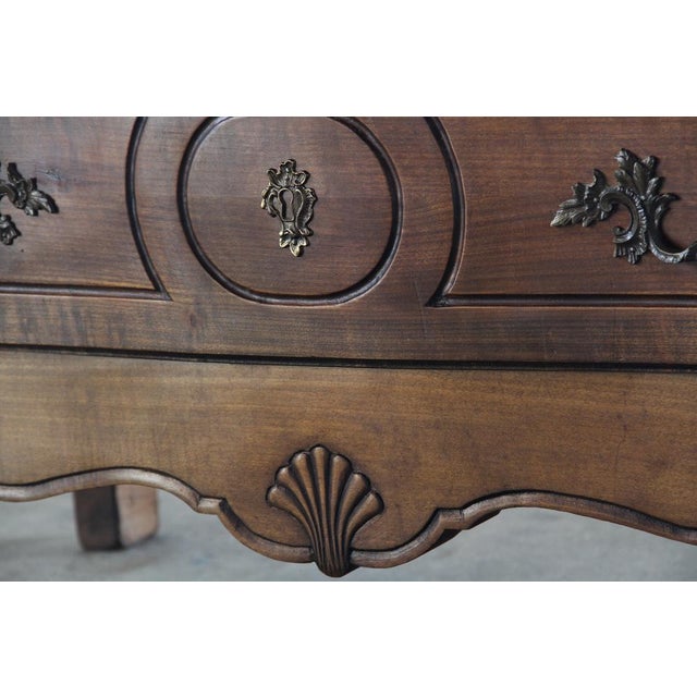 Vintage French Provençal Louis XVI Walnut Commode, 18th Century For Sale - Image 9 of 13
