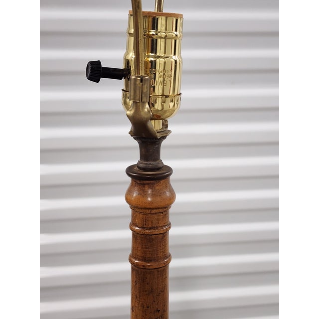 Vintage Neoclassical Style Floor Lamp With Table For Sale - Image 10 of 12