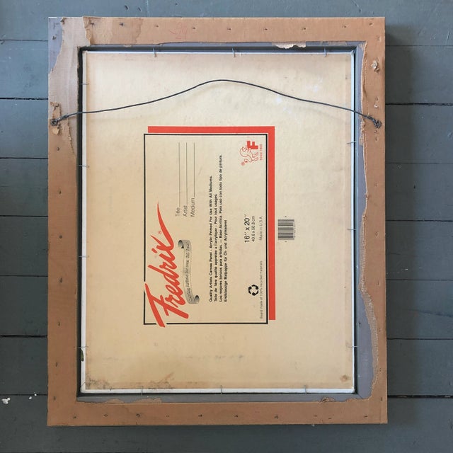 1970s Vintage 1970’s Female Portrait Painting Framed For Sale - Image 5 of 6